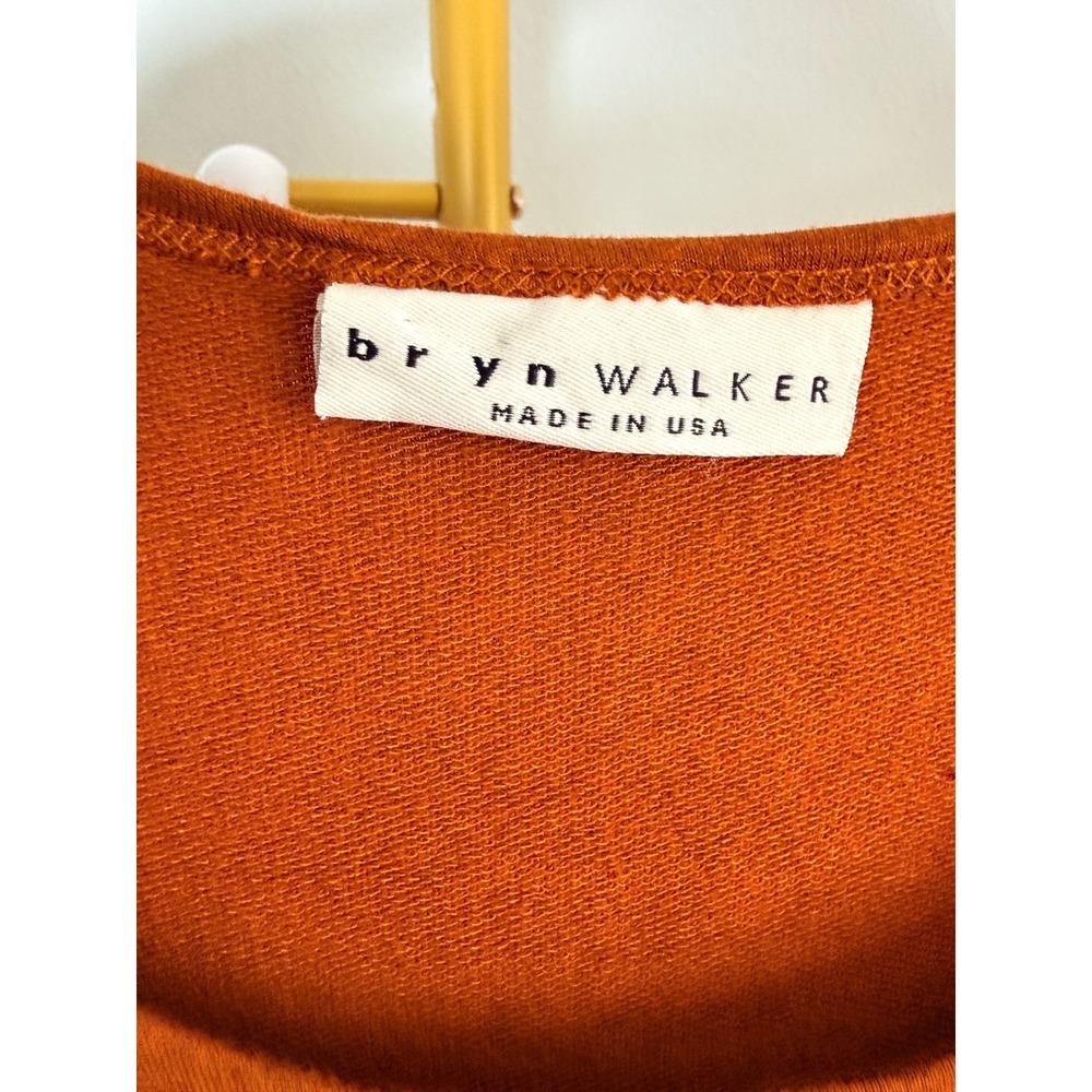 Bryn Walker Lantern Dress Womens L Rust Rayon Spandex Lagenlook Long Sleeve - Picture 2 of 6